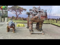 Ankylosaurus realista del dinosaurio Animatronic de tamaño natural del parque temático de la prenda impermeable para el parque de atracciones