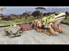 Rana de tamaño natural de los animales Animatronic realistas de la decoración del paisaje hermética