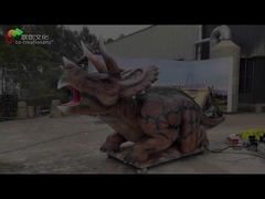 Dinosaurio Animatronic de tamaño natural realista Trceratops jurásico para el parque de atracciones