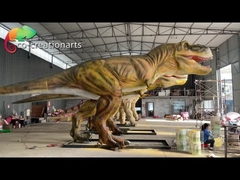 parque temático Jurassic Park T Rex Animatronic Lifelike Coin Operated del 12m