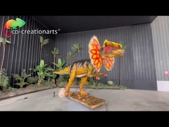 Simulación Dinosaurio Spray de agua Animatrónico Dilophosaurus Para el Jurásico Decoración del parque