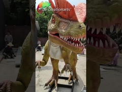 Dilophosaurus Animatronic 5meters de los dinosaurios Animatronic de tamaño natural a prueba de mal tiempo