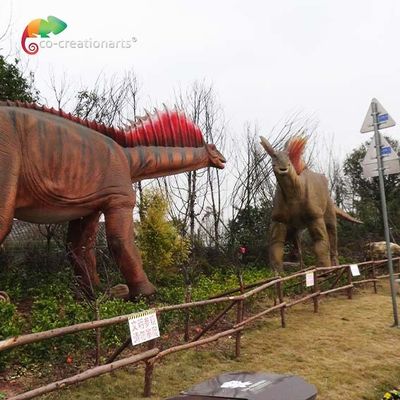 Amargasaurus Animatronic de tamaño natural del dinosaurio del parque temático 12 metros