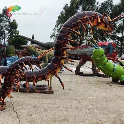 Prenda impermeable robótica bien tratada de los animales del gigante Animatronic del ciempiés del marco de acero