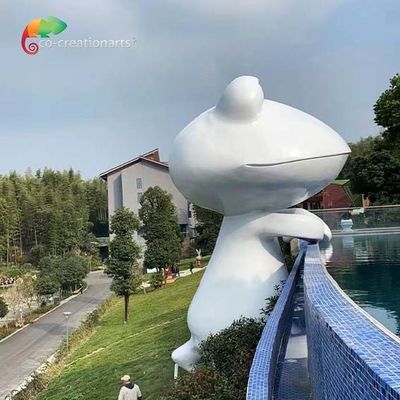 Resistencia a las inclemencias del tiempo Animatronic de la estatua de la rana de la fibra de vidrio del parque del agua del tema