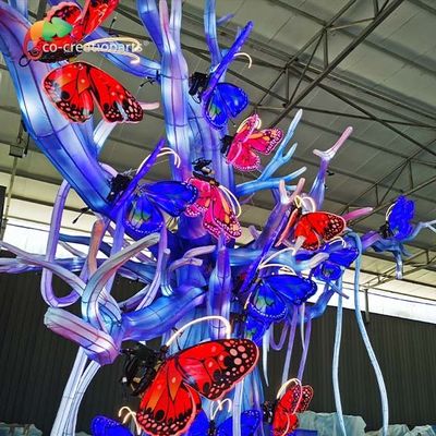 comprar Mariposa china modificada para requisitos particulares de la linterna de la decoración de la Navidad del árbol al aire libre de la linterna online manufacture