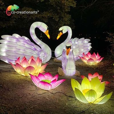 Un buen precio. Linternas formadas animales del festival de la decoración del parque temático del Cygnus chino de las linternas en línea