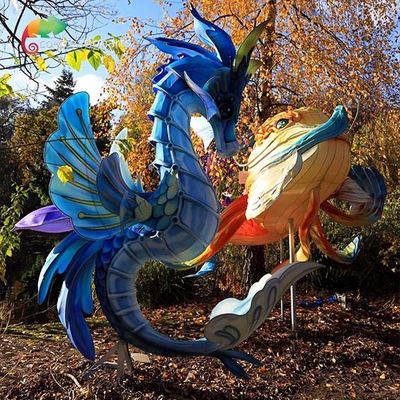 comprar Linternas animales del festival de la exposición de la diversión del acuario del hipocampo chino de las linternas online manufacture