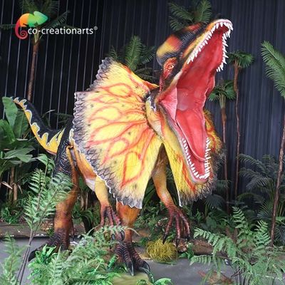 Poder Animatronic de tamaño natural de la electricidad de los dinosaurios del Dilophosaurus jurásico del mundo