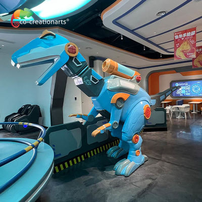 Modelo de dinosaurio robótico de fibra de vidrio personalizado para decoración de parques temáticos