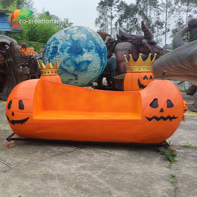 Banco de calabaza animatrónico de fibra de vidrio personalizable para la decoración del festival de Halloween