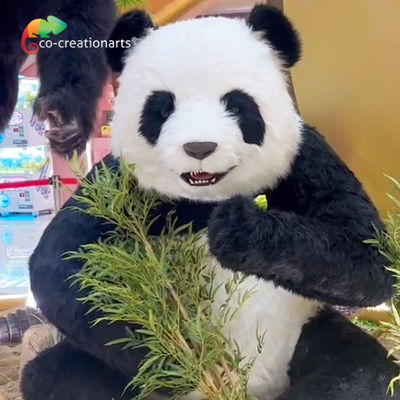 Animales robóticos realistas Panda animado para el parque de diversiones
