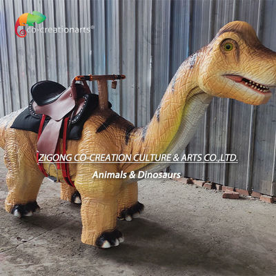 comprar Animatrónico Caminando Braquiosaurus Simulación Caminando Dinosaurios Niños montando en el patio de recreo online manufacture
