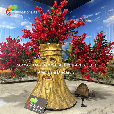 Árbol animatrónico hablante personalizado con color y forma personalizados para la decoración del parque temático