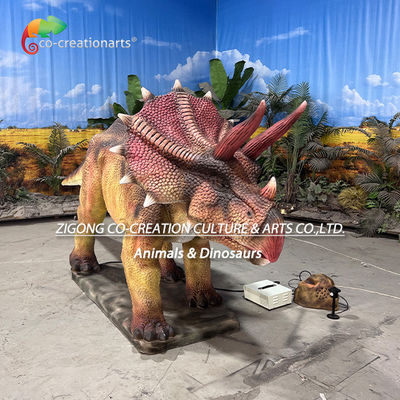 comprar Exposición de dinosaurios animatrónicos realistas inmersivos: Triceratops motorizados gigantes con colores vivos, movimiento articulado y ritmo remoto online manufacture