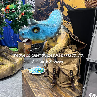 Comprar Mochila interactiva de bebé Triceratops Dinosaurio con efectos de movimiento animatrónico Fabricación en línea