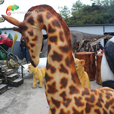 Un buen precio. Iluminación de color de la simulación de la jirafa de la fibra de vidrio del parque temático en línea