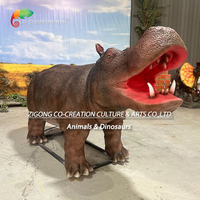 Un buen precio. Animales animatrónicos realistas simulados hipopótamo para la decoración del parque zoológico en línea
