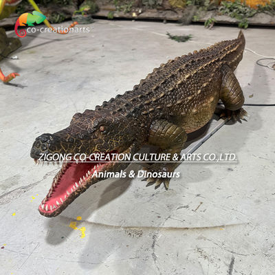 Un buen precio. Animales de simulación de cocodrilos animatrónicos de tamaño natural para la decoración del parque zoológico en línea