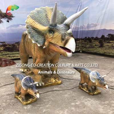 Un buen precio. Trío de Triceratops Animatrónico Realista: Grupo rugiente con movimiento dinámico y pantalla prehistórica en línea