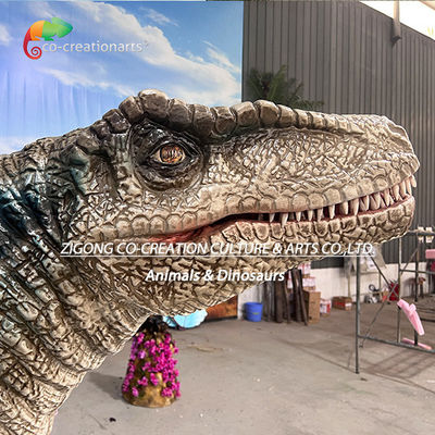 Velociraptor de dinosaurio animatrónico realista: una exhibición dinámica de nivel de museo con movimiento realista y piel detallada para una educación inmersiva