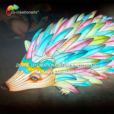 Un buen precio. Impresionante Escultura Decorativa de Linterna de Arte LED de Erizo con Púas de Arcoíris en línea